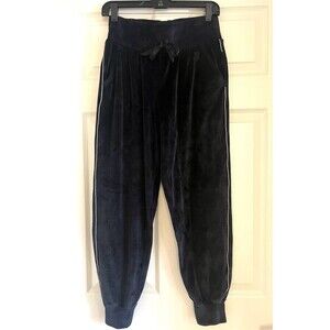 Victorias Secret On Point Velvet Joggers S Black Rhinestone Velour Track Pants